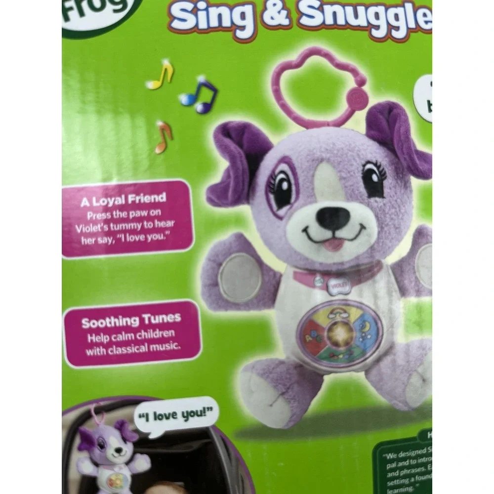 Leap Frog Sing & Snuggle Violet Interactive Plush Purple Puppy Learning Toy NEW
